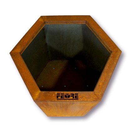 FeOre Hex - cortenstaal plantenbak